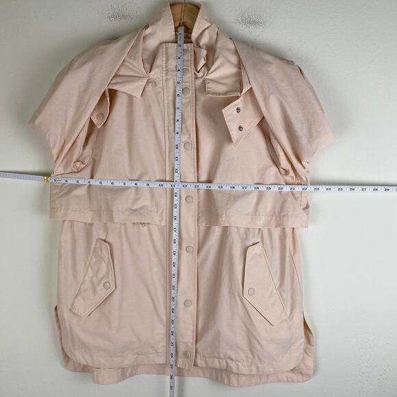 J. Crew Perfect Lightweight Jacket Size S Soft Champagne Cream Rain Anorak Prep - Picture 13 of 14